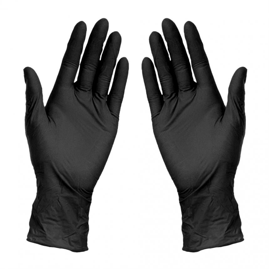 RUKAVICE NITRIL 100/1 L CRNE